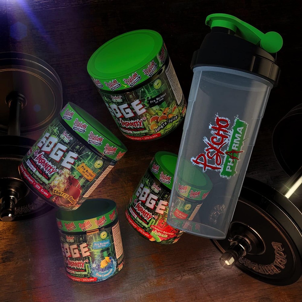 Psycho Pharma Shaker Bottle, NEW with 2 Free Samples!