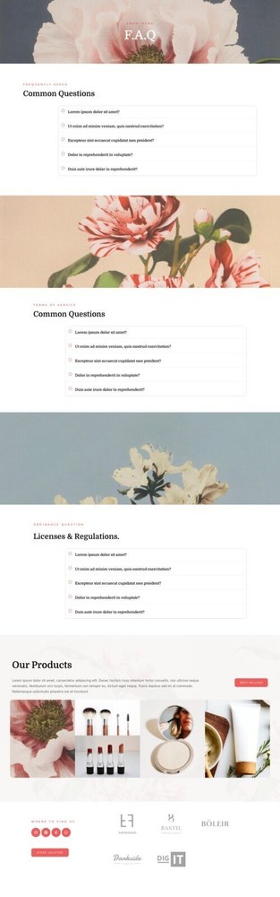 Beautiful Elementor Templates 15 , Mobile Responsive, Salon WordPress Website.