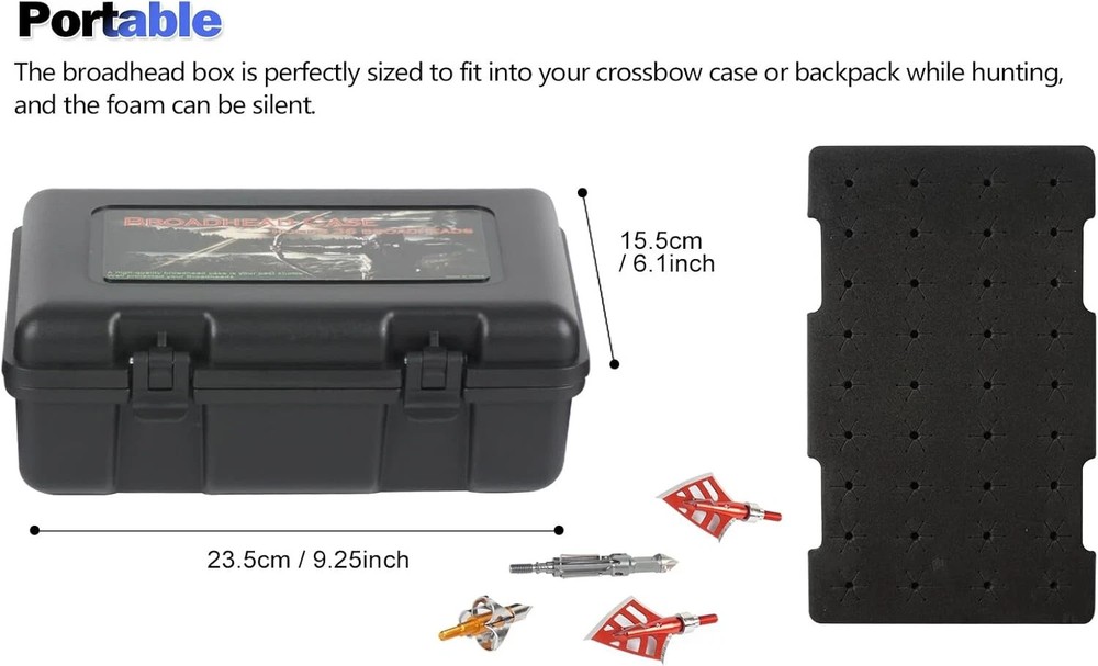 Broadhead Storage Box Case for Compound Hunting Bow and Crossbow Accessory - 36P