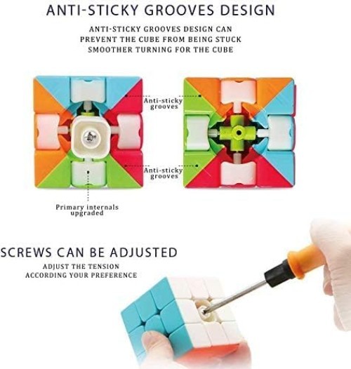 Stickerless Warrior W Magic Cube 56mm - Boost Concentration & Logical Thinking