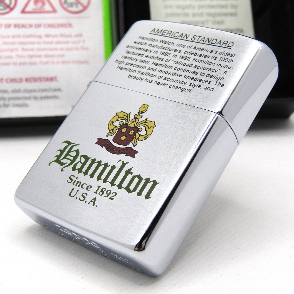 Hamilton Zippo Oil Lighter 1992 Mint Rare