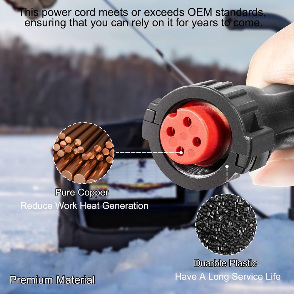 Garmin echoMAP 4-pin Threaded Power Data Cable 010-12445-00