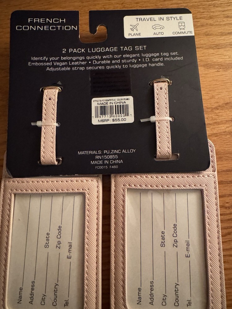 French Connection Luggage Tags NWT
