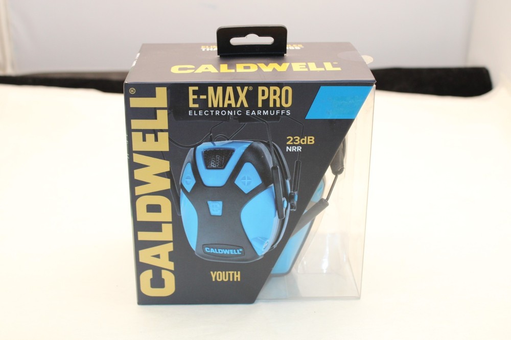 CALDWELL E-MAX PRO YOUTH ELECTRONIC HEARING PROTECTION - BLUE