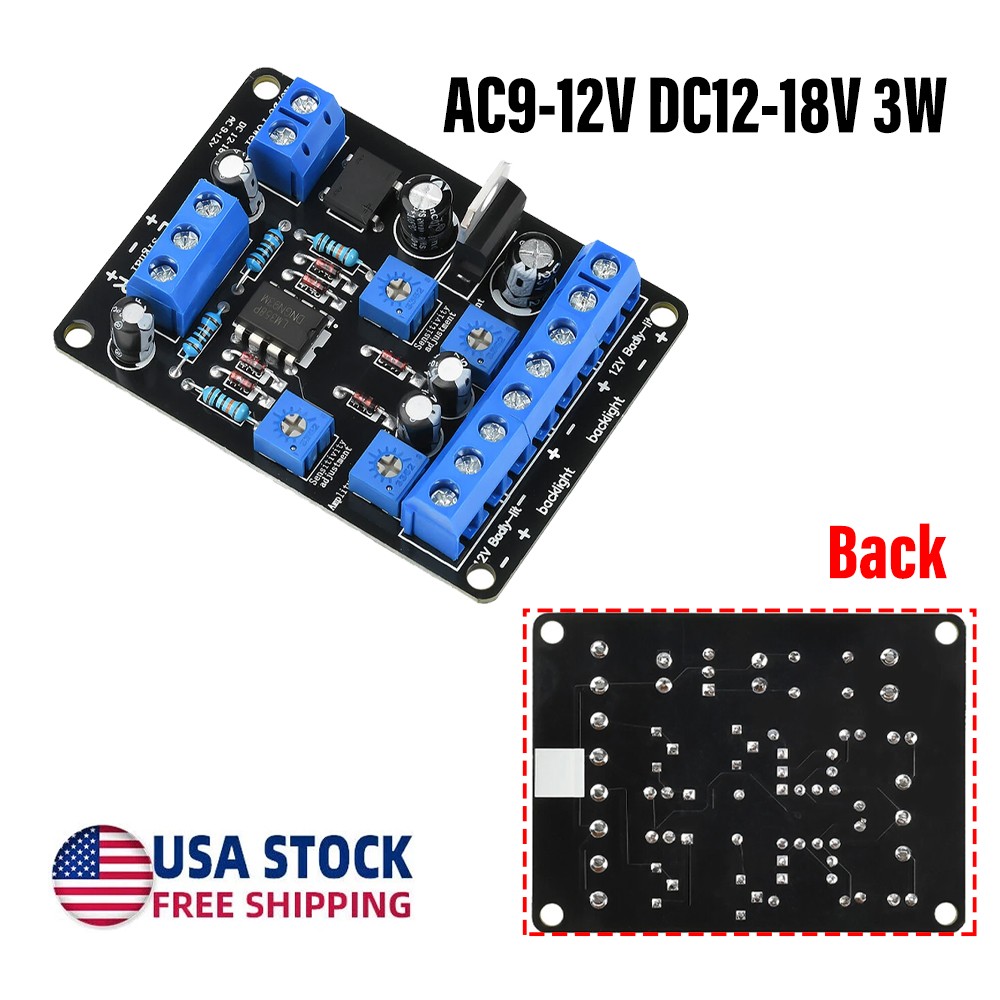 AC9-12V DC12-18V Pre-amplifier VU Level Meter Driver Board DB Level Meter Driver