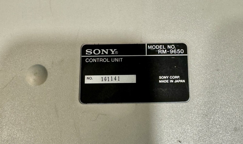 Sony 9650 Video Player Recorder RM-9650 Control Unit Only
