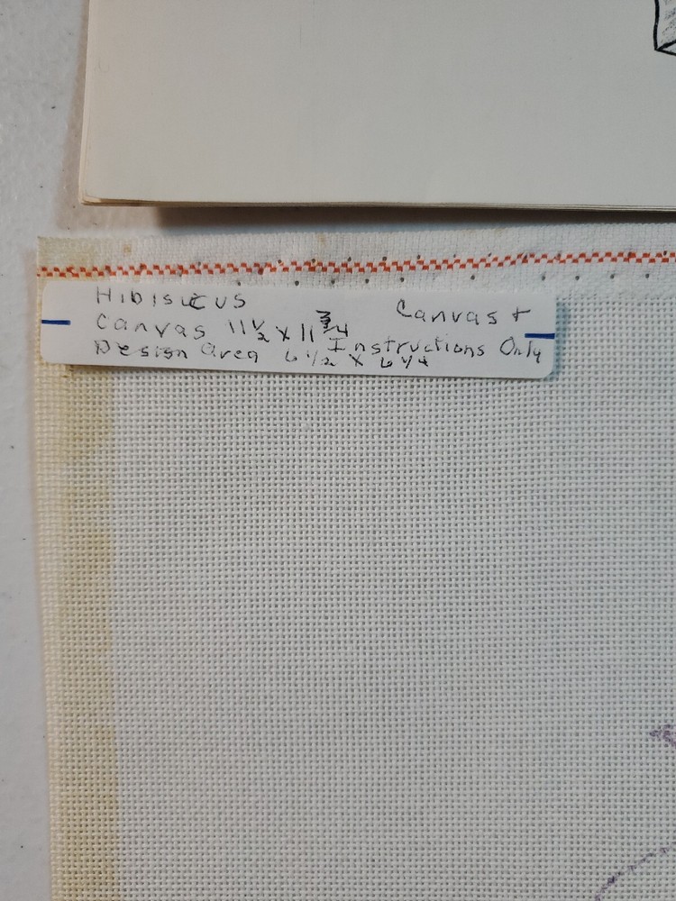 Hibiscus Needlepoint Pattern And Instructions No Thread