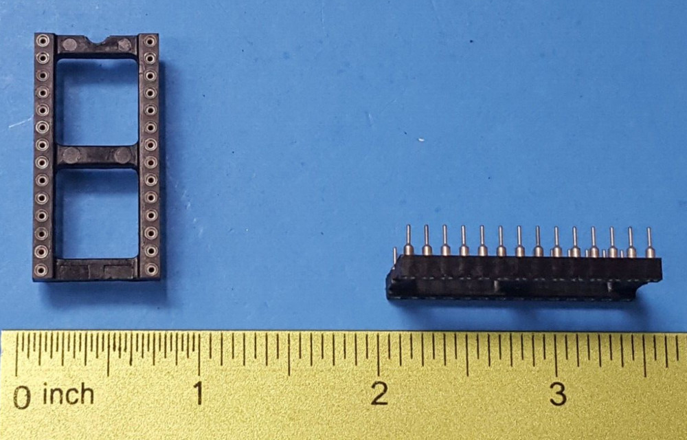 (6 PCs) IC SOCKET , 28 PINs , MACHINE SCREW, OPEN FROME