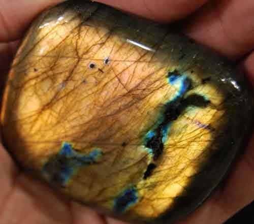 Labradorite Palm Stone (Grade AAA) #9