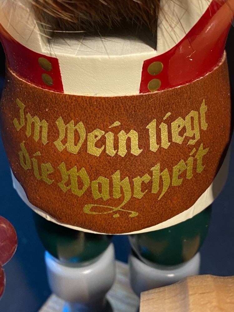 Erzgebirge Germany Nutcracker Wine and Grapes