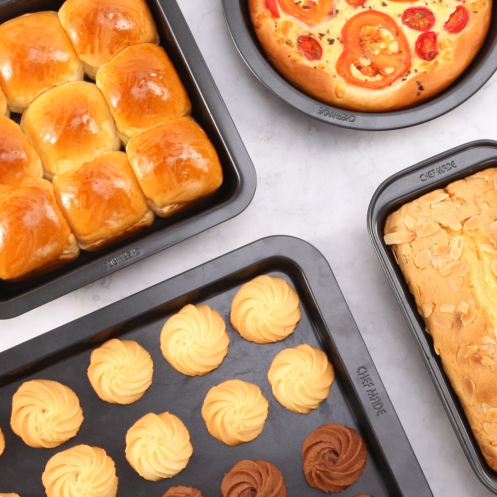 CHEFMADE  Bakeware Set, Nonstick Kitchen Baking Set Carbon Steel Oven Bakeware