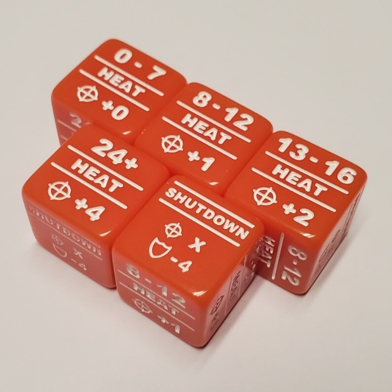 Battletech Standard & Special Movement Modifier and Heat Modifier 25 Dice Bundle