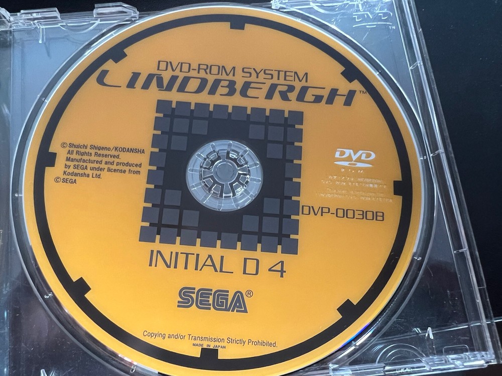 Sega LindBergh Initial D 4 Game DVP-0030B - DVD-Rom ARCADE