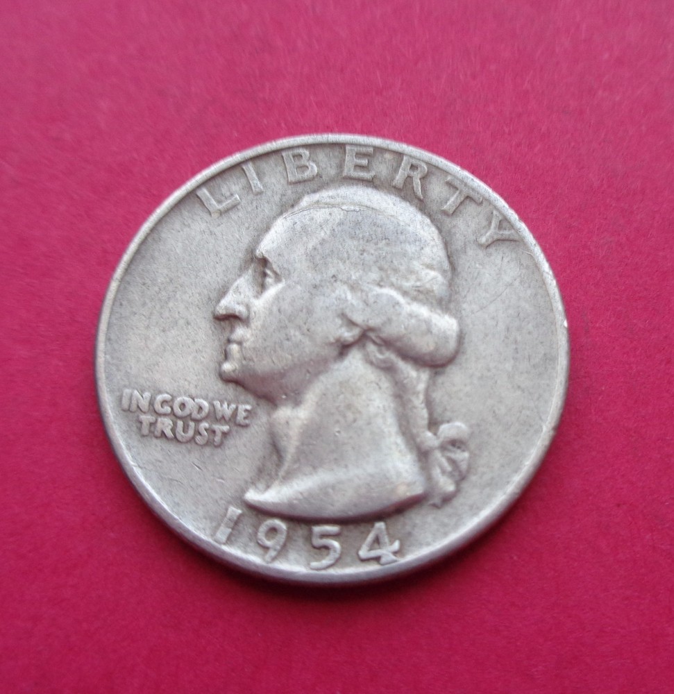 1954-D  U.S. SILVER  WASHINGTON QUARTER