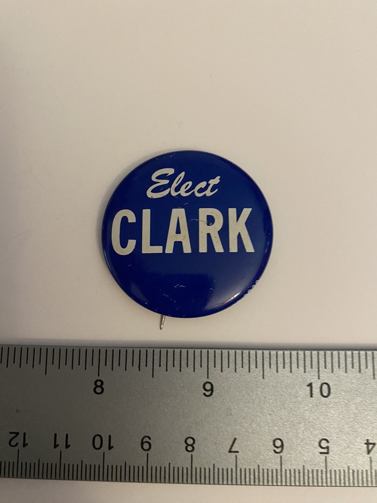 Elect Clark Pin Back Button P125
