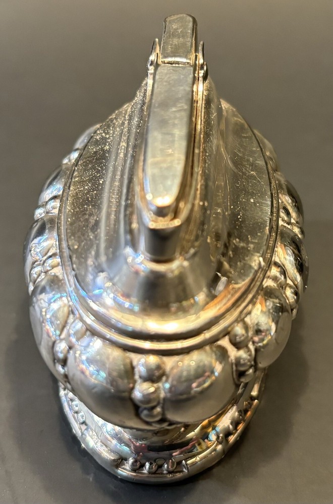 Vintage Ronson "Crown" Table Lighter Silver Plated 1950s MCM