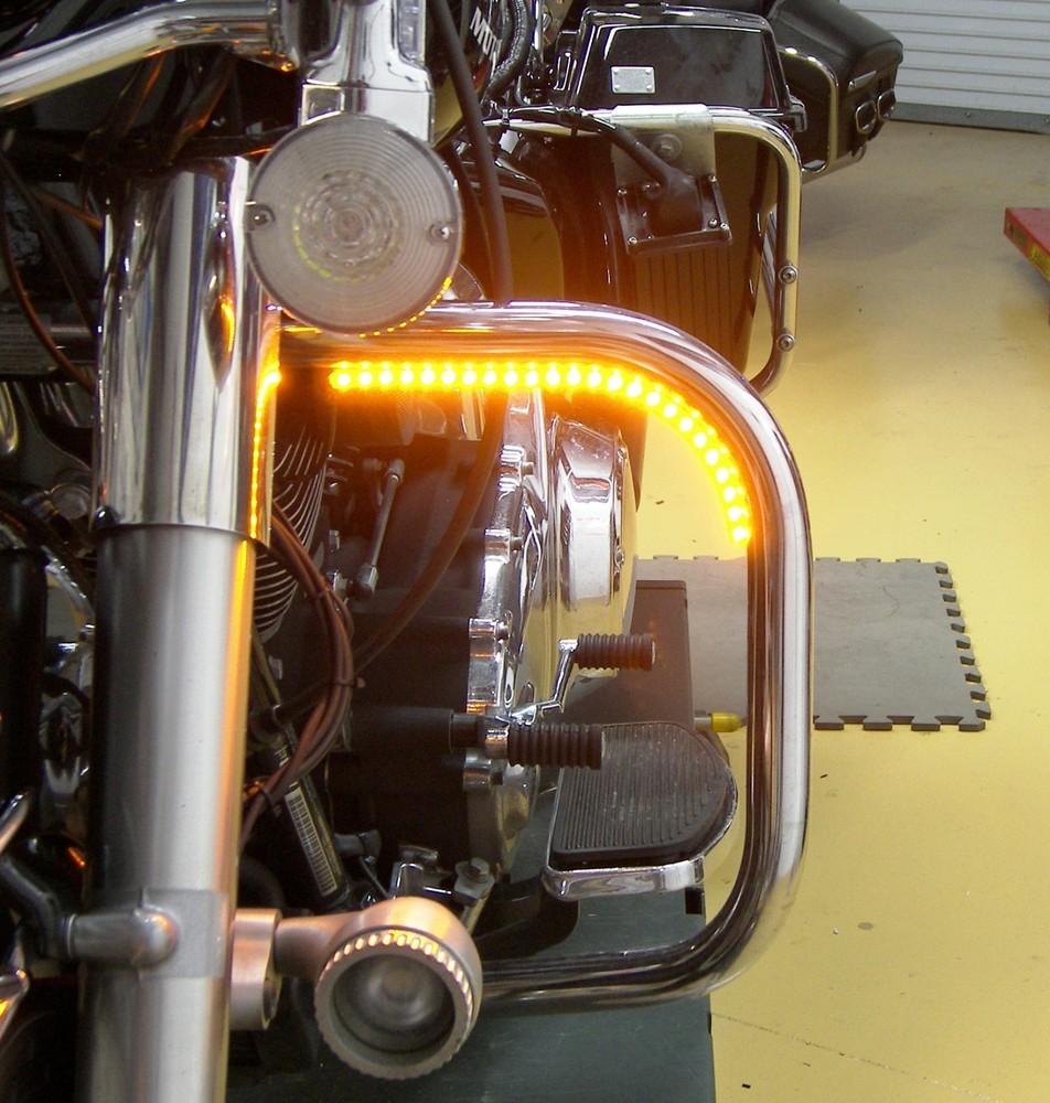 Motorcycle LED Daytime Running Light Kit - Amber