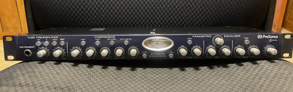 PreSonus Studio Channel Vacuum Tube Compressor Parametric EQ Rackmount Unit