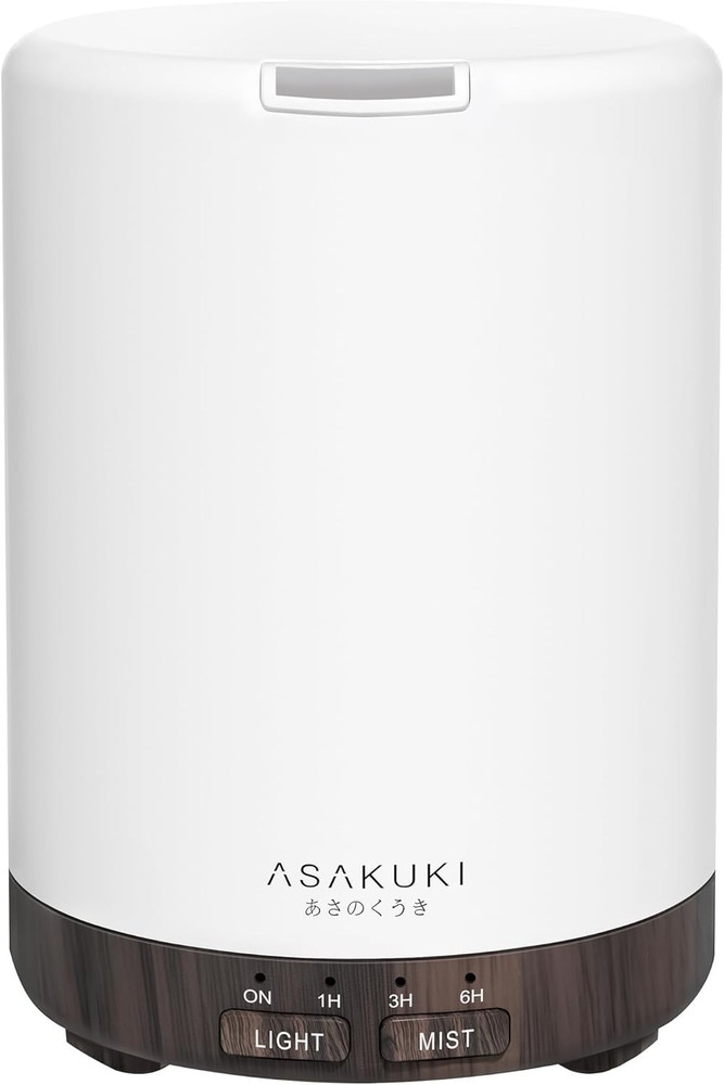 ASAKUKI 300ML Essential Oil Diffuser Quiet 5-in-1 Aroma Humidifier LED Light