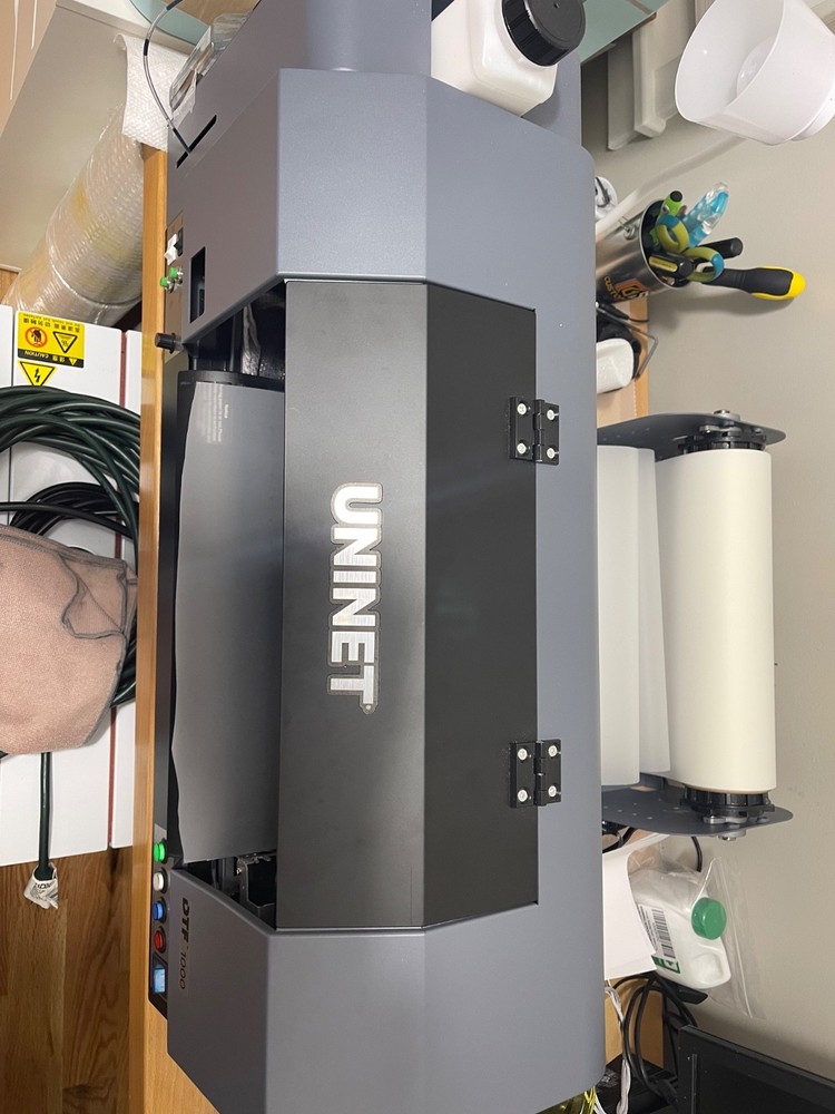 Uninet 1000 A3+ DTF Printer with a Semi-Automatic Powder Shaker Macine