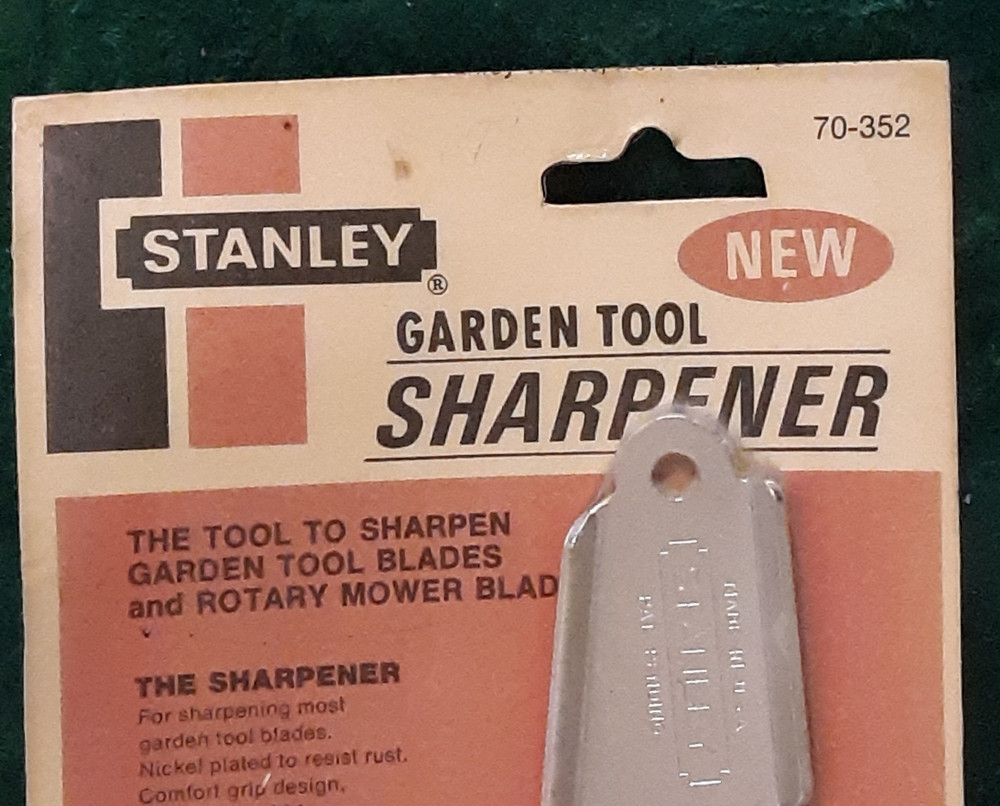 NOS Stanley # 70-352 Garden Tool Sharpener - Shears, Mower Blades, Hedge Tools