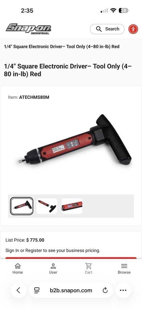 1/4 snap on electric driver