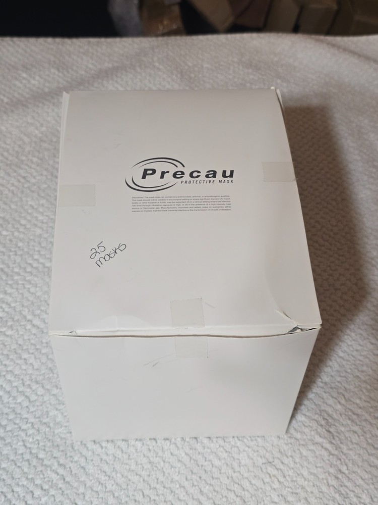 Precau Protective Face Mask 25 Pack, Adjustable Breathable Reusable