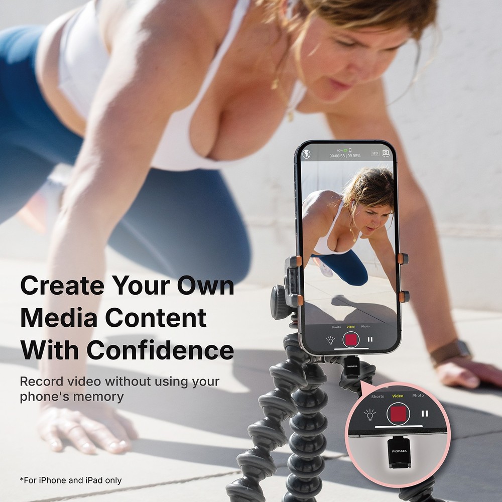 PioData Micro SD Card Reader for USB C iPhone, iPad, Android iXflash Q mini APP