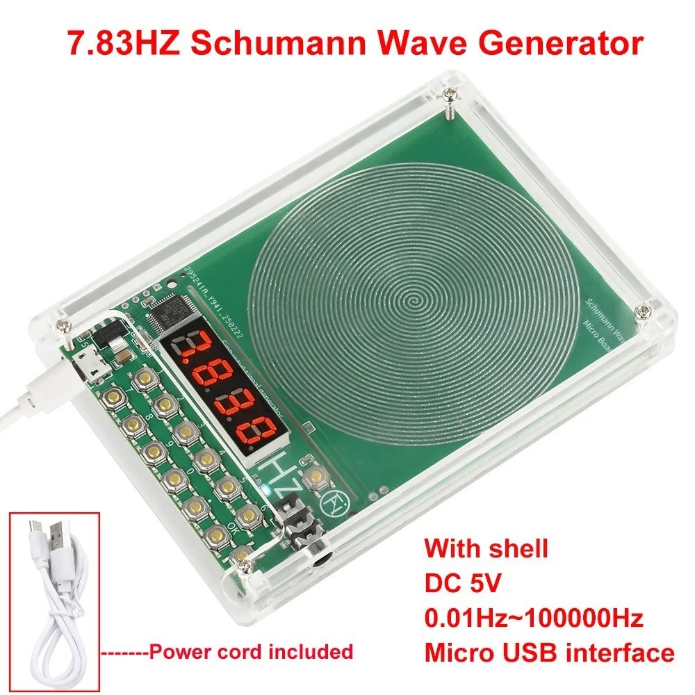 For Schumann Wave Generator Pulse Sine Frequency+Audio Output Connector+Case