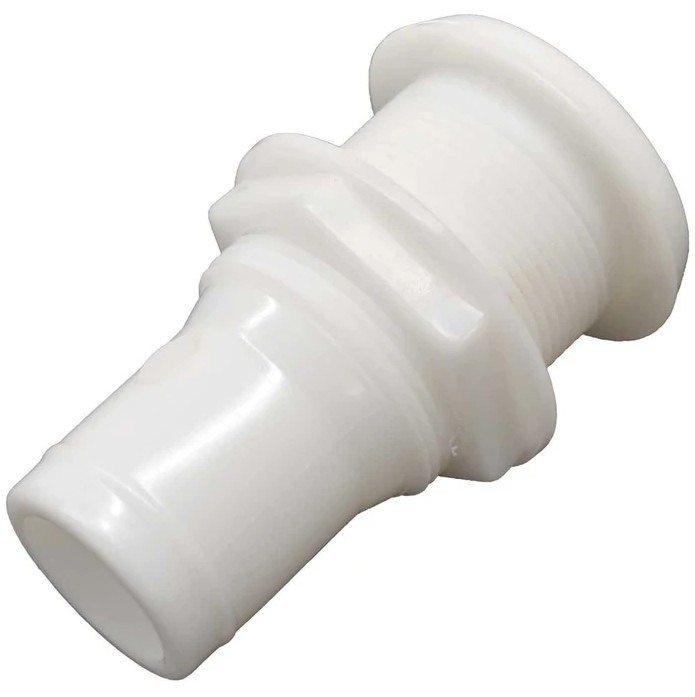 Perko White Plastic 301-8 Thru-Hull Connector Fitting For 1-1/2" Hose 0301008