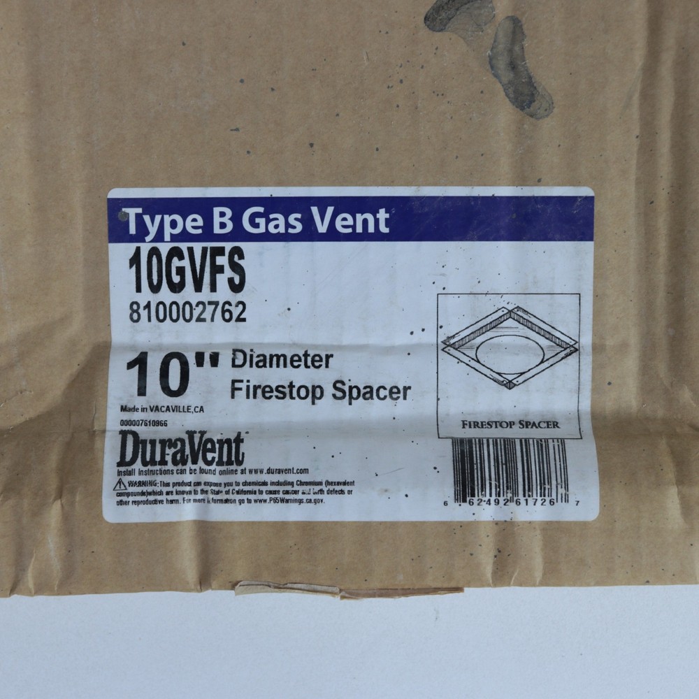 DuraVent 10GVFS 10in Diameter Firestop Spacer