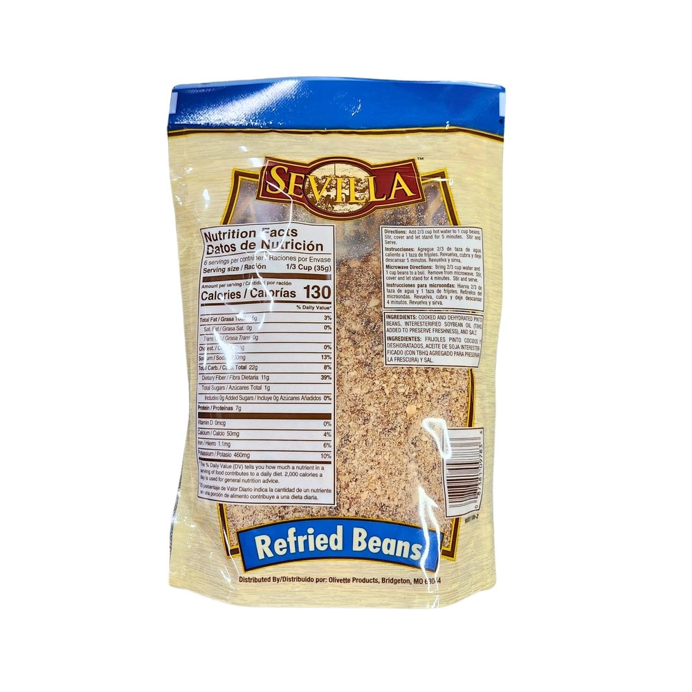 Generic Redfried Beans Dehydrated 8 oz 4 PACK Fast Cooking
