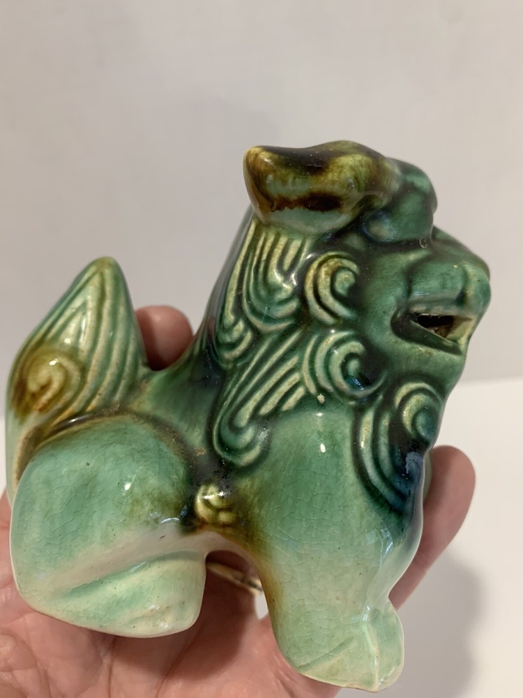 Ceramic Foo Dog Cone Incense Cover *no Underplate* 4"