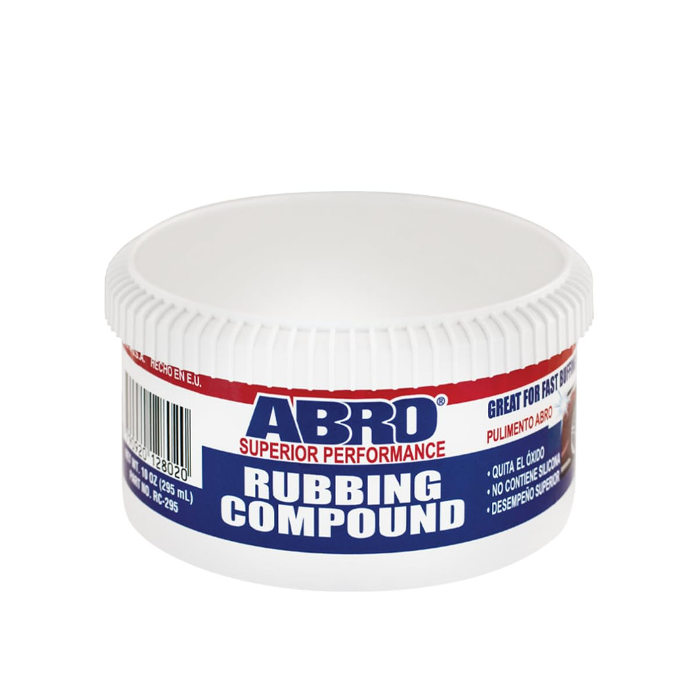 ABRO Superior Performance Rubbing Compound, 10 Oz., Buffing Compound