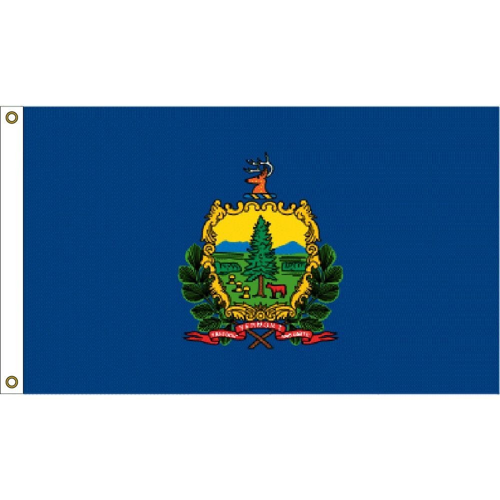 VERMONT POLYESTER US STATE FLAG  3 x 5 FEET