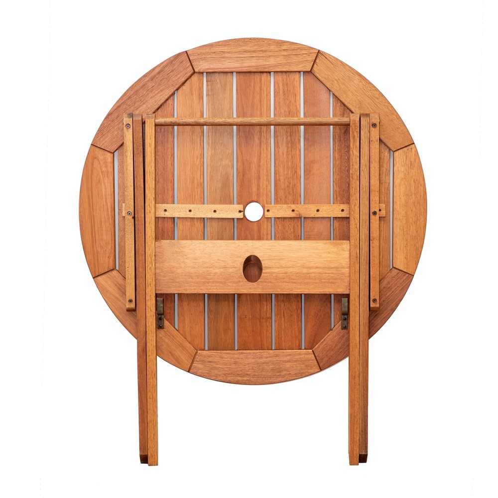 Amazonia Chatelus 3-Piece Outdoor Dining Set | Eucalyptus | Ideal for Patios