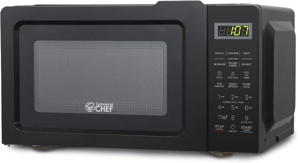 0.6 Cu. Ft. Countertop Microwave Oven Mechanical Dial Controls 700W Pull Handle