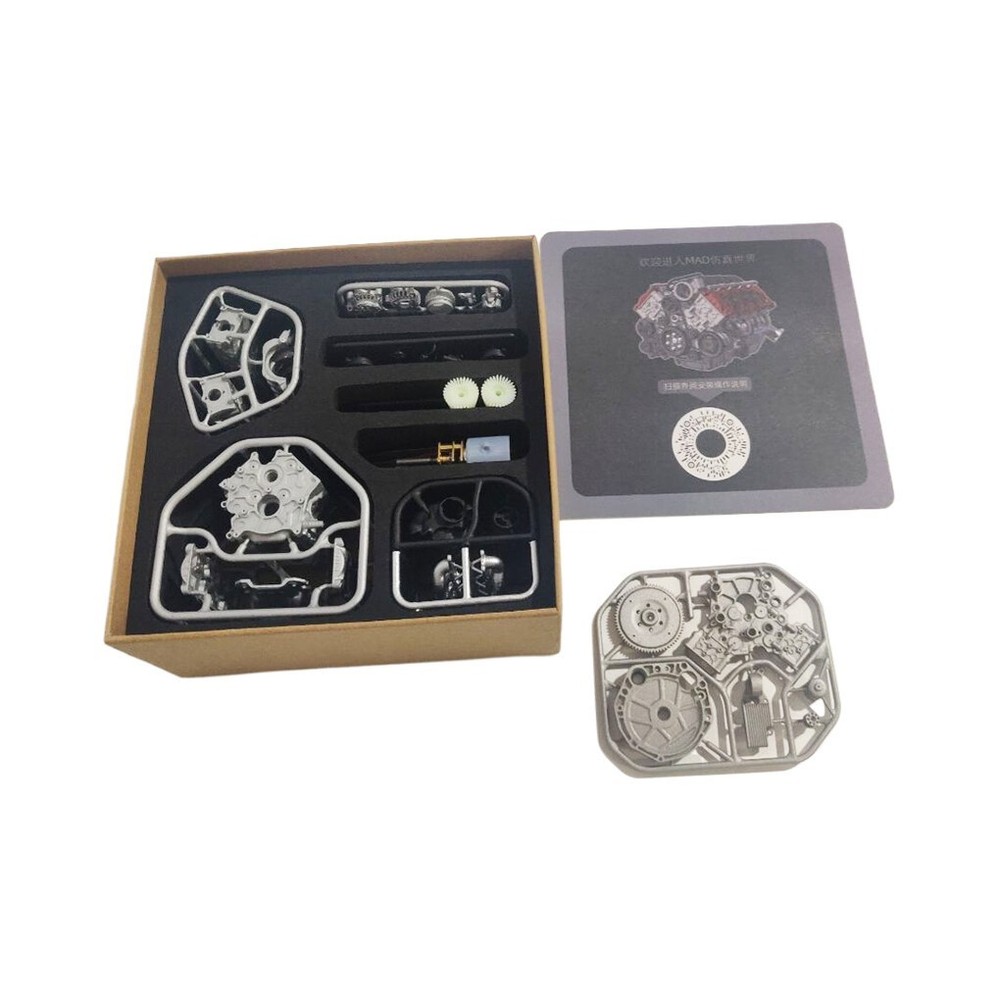 For V8 Combustion Engine Model Building Kits Internal DIY Hobby V8 Engine Model