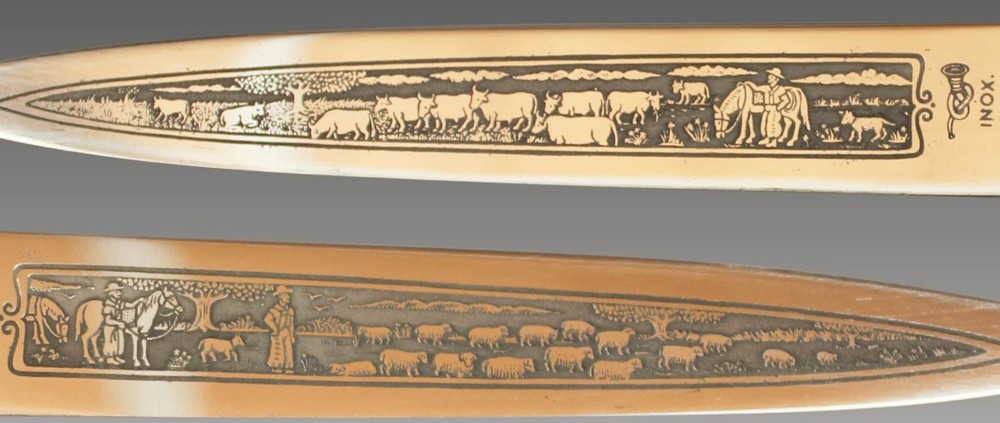 ENGRAVED SILVER GAUCHO KNIFE