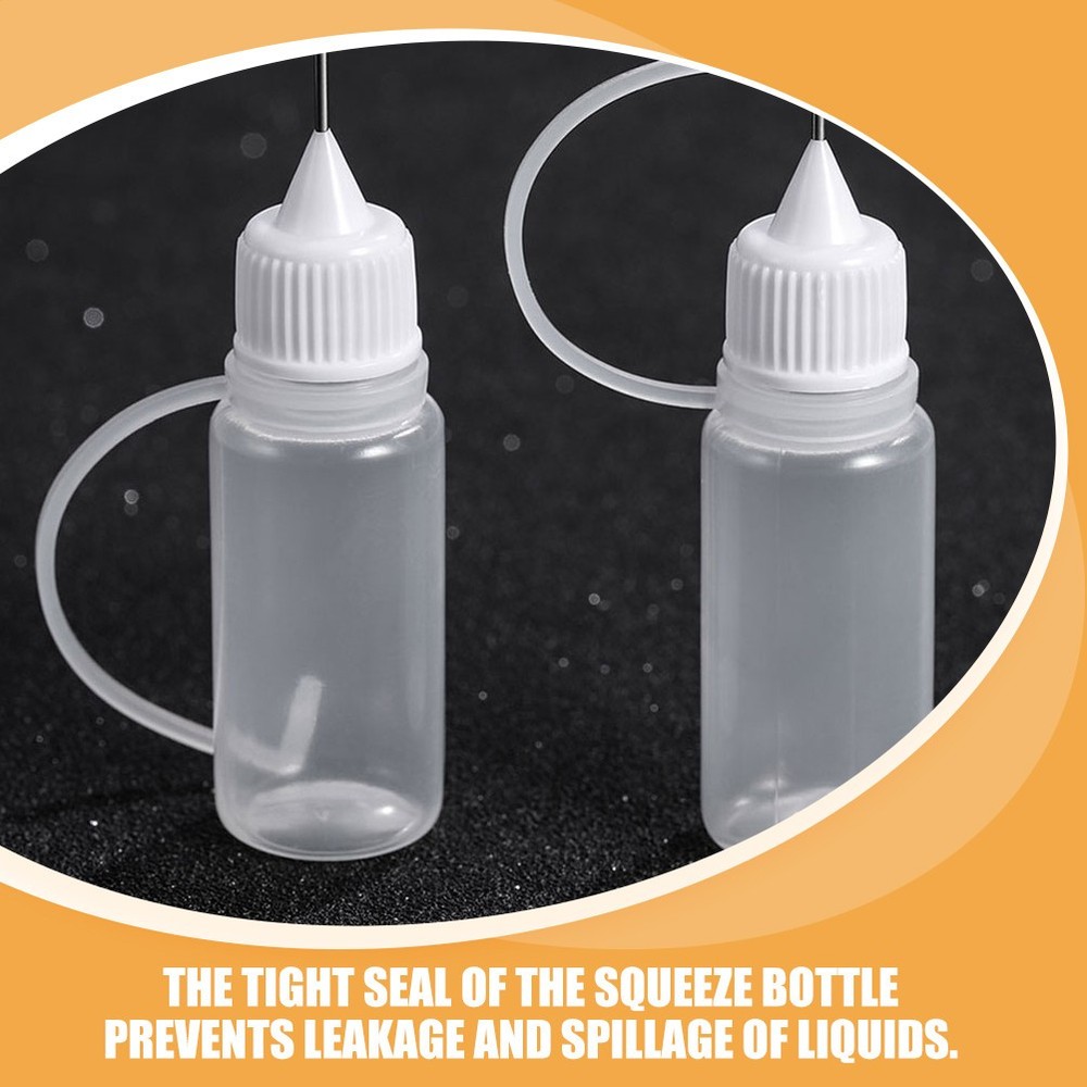 20Pcs Needle Tip Squeeze Bottles for Glue and Paint Dispensing