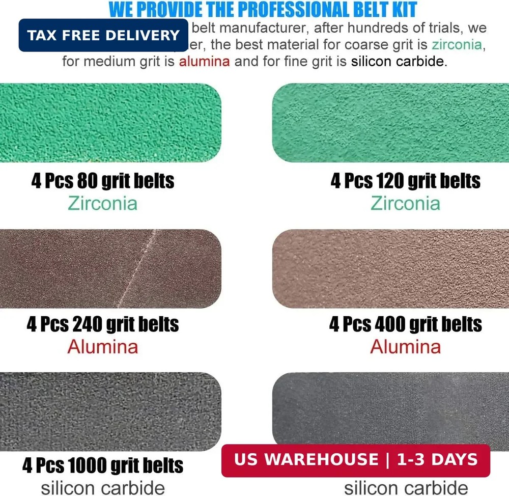 24 Pcs 3/4" x 12" Replacement Knife Sharpener Sanding Belt Kit for Work Sharp Ke