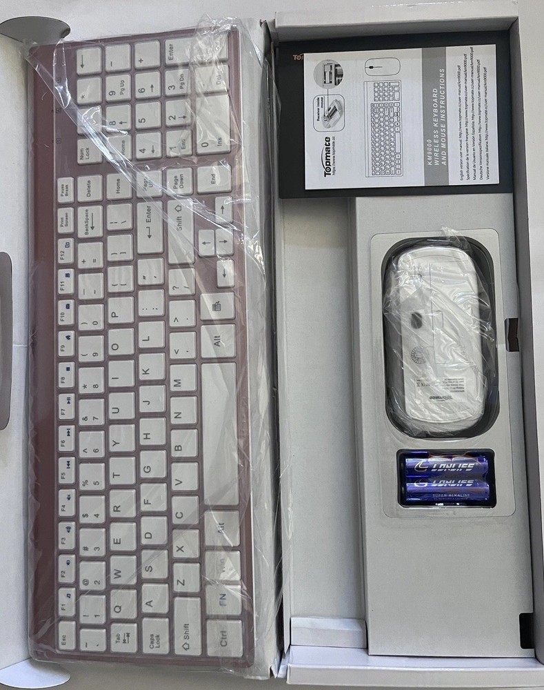 TopMate Wireless Keyboard and Mouse Ultra Slim Combo New Open Box