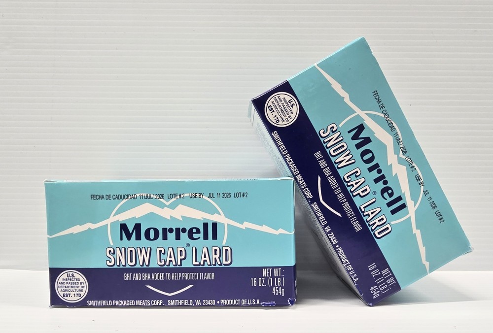 New Morrell Snow Cap Lard 2 Boxes