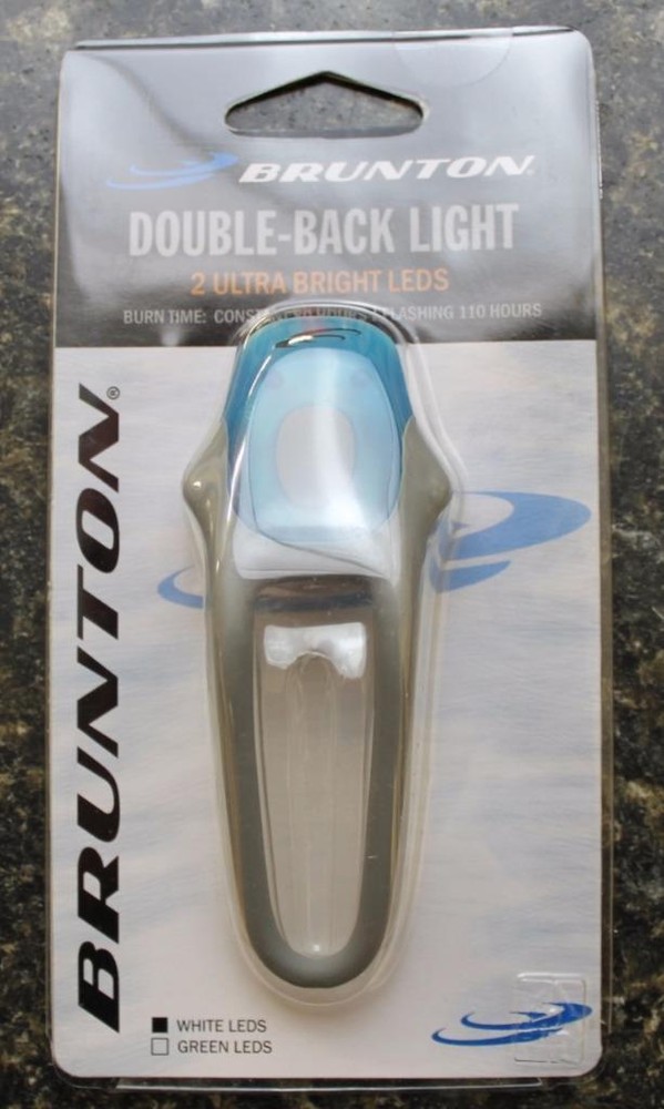 Brunton Double-Back "Wrap Around" Mounting Design 2 LED Flashlight - Blue NEW!