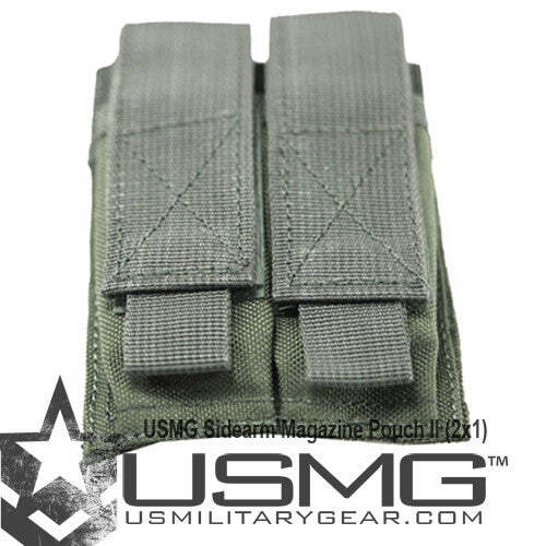 OLIVE DRAB MOLLE Double Sidearm Magazine Pouch