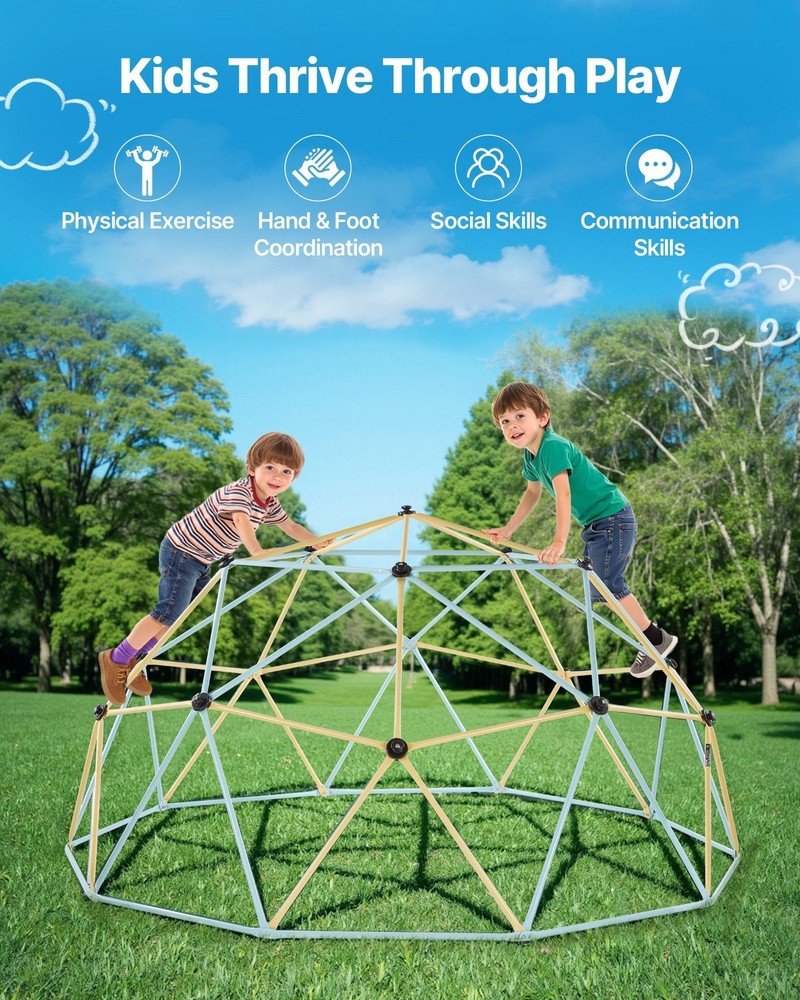 Triangular Reinforced Climbing Dome 10FT 1000lb Capacity Yard Game
