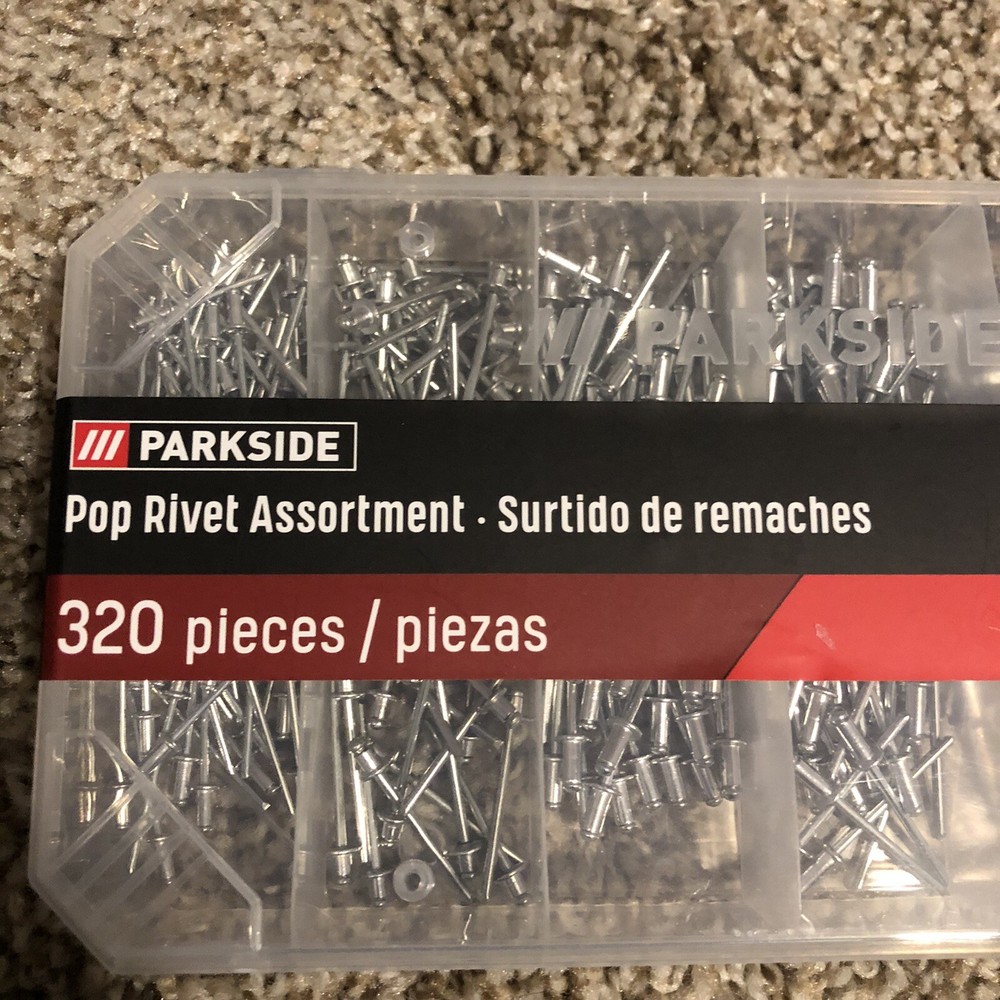 parkside pop rivet assortments 320pcs used for different materials