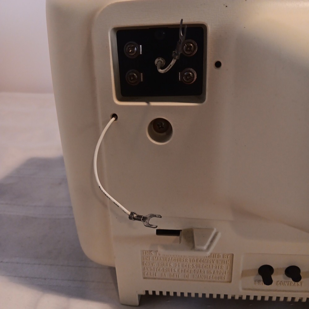 Sears Roebuck. 12 Inch. Solid State Television. White Case. Rare! Tested.