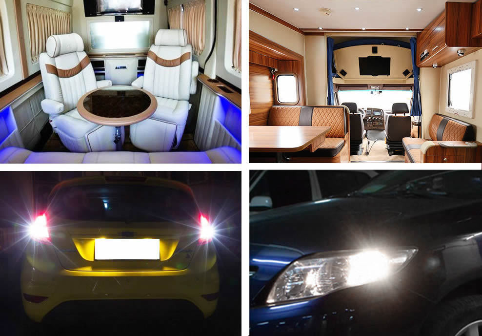 10x 1156 RV Trailer Car 33-SMD LED 1141 Interior Light Bulbs Super Bright White