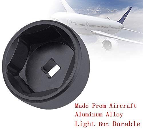 7-Piece Oil Filter Socket Set Includes Black Aluminium